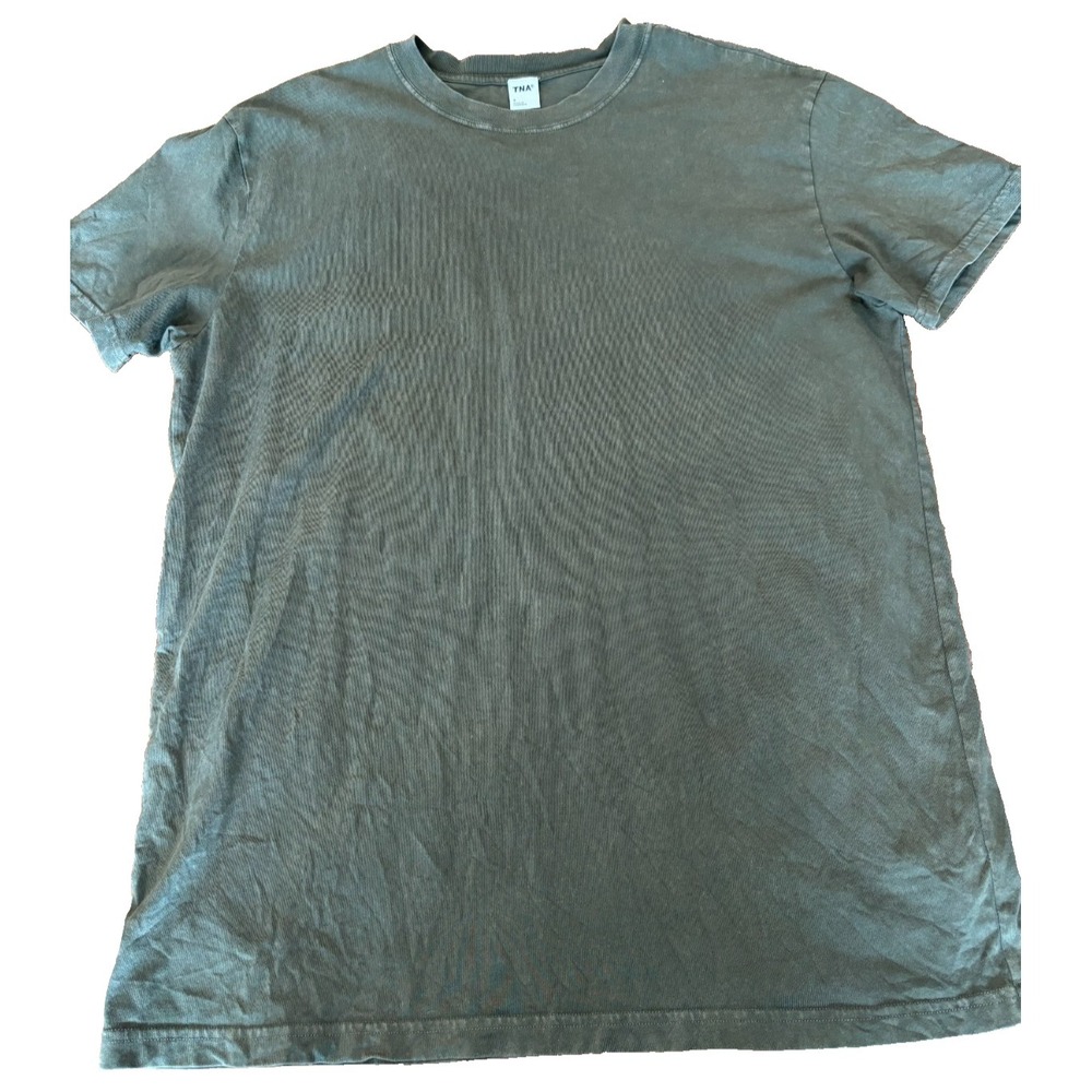 Aritzia TNA hunter Green T-Shirt 100% Cotton Classic Crewneck‎ Tee size Small
